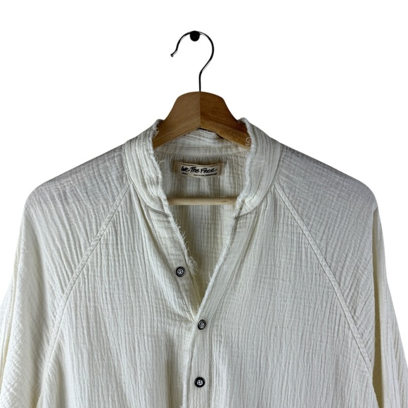 FREE PEOPLE We the Free Summer Daydream Frayed Button Down Shirt Small - Picture 10 of 13